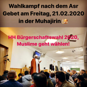 Read more about the article Bürgerschaftswahlkampf in der Muhajirin Moschee